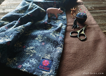 Load image into Gallery viewer, Kimono Baby Blanket/Adult Lap Blanket, Dragon and Chrysanthemum, 2 sizes ⦿blbj0020