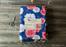 Load image into Gallery viewer, Kimono Baby Blanket/Adult Lap Blanket, Sakura Navy, 2 sizes ⦿blbj0009