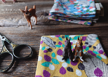 Load image into Gallery viewer, Japanese Handmade Coasters, Stroll, Blue, Pink and Mustard ⦿cajf0018-20