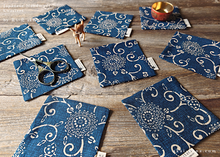 Load image into Gallery viewer, Japanese fabric Coasters, Kikukarakusa ⦿cajf0021