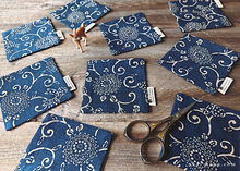 Load image into Gallery viewer, Japanese fabric Coasters, Kikukarakusa ⦿cajf0021