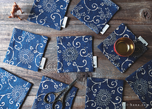 Load image into Gallery viewer, Japanese fabric Coasters, Kikukarakusa ⦿cajf0021