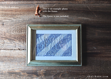 Load image into Gallery viewer, Vintage Kimono Fabric Art with a Frame Mat, ready to frame, 5" x 7" ⦿frmn0007