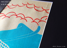 Load image into Gallery viewer, Vintage Kimono Fabric Art with a Frame Mat, ready to frame, 8 x 10 ⦿frmn0011