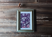 Load image into Gallery viewer, Vintage Kimono Fabric Art with a Frame Mat, ready to frame, 5" x 7" ⦿frmn0013