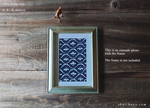 Load image into Gallery viewer, Vintage Kimono Fabric Art with a Frame Mat, ready to frame, 5" x 7" ⦿frmn0014