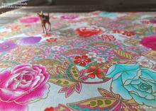 Load image into Gallery viewer, Furoshiki Reusable Fabric Wrap, Bandana, Floral Kimono ⦿fsjf0040