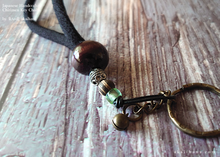 Load image into Gallery viewer, Handcrafted Chirimen Key Chains, Black x Antique Gold ⦿khcr0002