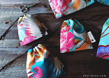 Load image into Gallery viewer, Wagara Kinchaku Drawstring Purse, 2 sizes ⦿kpjf0001