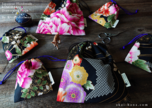 Load image into Gallery viewer, Wagara Kinchaku Drawstring Purse, 2 sizes ⦿kpjf0002