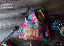 Load image into Gallery viewer, Wagara Kinchaku Drawstring Purse, 2 sizes ⦿kpjf0003
