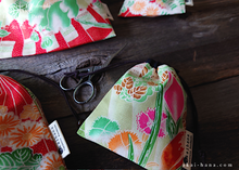 Load image into Gallery viewer, Wagara Kinchaku Drawstring Purse, 2 sizes ⦿kpjf0005