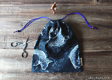 Load image into Gallery viewer, Wagara Kinchaku Drawstring Purse, Koi Carp, Large W20cm x H25cm (8" x 9 3/4") ⦿kpjf0008