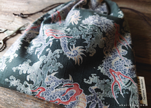 Load image into Gallery viewer, Wagara Kinchaku Drawstring Purse, Dragon, Large W20cm x H25cm (8" x 9 3/4") ⦿kpjf0009