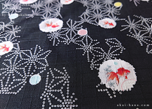 Load image into Gallery viewer, Japanese Handmade Kinchaku Drawstring Purse, Kingyo (Goldfish) ⦿kpjf1018