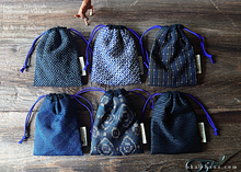 Load image into Gallery viewer, A Set of 6 Vintage Kimono Travel Jewelry Bags ⦿kpvk0004-9