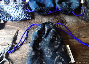A Set of 6 Vintage Kimono Travel Jewelry Bags ⦿kpvk0004-9
