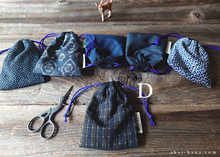 Load image into Gallery viewer, A Set of 6 Vintage Kimono Travel Jewelry Bags ⦿kpvk0004-9