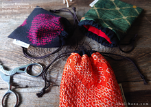 Load image into Gallery viewer, Vintage Kimono Travel Jewelry Bags ⦿kpvk0010-12