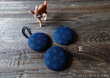 Load image into Gallery viewer, Repurposed Remnants Covered Button Hair Tie, Napkin Holder, Cord Organizer Wagara ⦿phjf1001