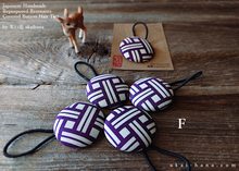 Load image into Gallery viewer, Repurposed Remnants Covered Button Hair Tie, Napkin Holder, Cord Organizer Wagara ⦿phjf1001