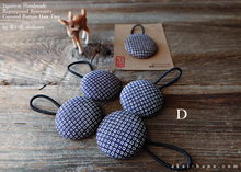 Load image into Gallery viewer, Repurposed Remnants Covered Button Hair Tie, Napkin Holder, Cord Organizer Wagara ⦿phjf1002