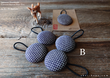 Load image into Gallery viewer, Japanese Fabric Covered Button Hair Tie, Napkin Holder, Cord Organizer Wagara ⦿phjf1003