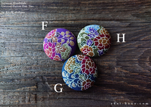 Load image into Gallery viewer, Japanese Fabric Covered Button Hair Tie, Napkin Holder, Cord Organizer Wagara ⦿phjf1003
