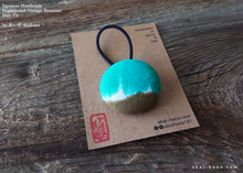 Load image into Gallery viewer, Japanese Handmade Repurposed Remnants Covered Button Hair Tie, Napkin Holder, Cord Organizer, phus0013