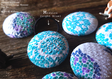 Load image into Gallery viewer, Japanese Handmade Repurposed Remnants Covered Button Hair Tie, Napkin Holder, Cord Organizer, phus0016