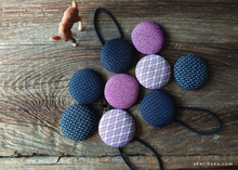 Load image into Gallery viewer, Vintage Kimono Button Hair Tie, Napkin Holder, Cord Organizer ⦿phvk1002