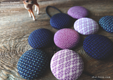 Load image into Gallery viewer, Vintage Kimono Button Hair Tie, Napkin Holder, Cord Organizer ⦿phvk1002