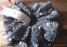 Load image into Gallery viewer, Japanese Handmade Scrunchies, Monotone Floral ⦿scaf0005