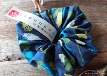 Load image into Gallery viewer, Japanese Handmade Chouchou/Scrunchies, Wonder Forest Navy, scjf0053