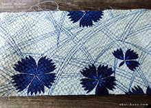 Load image into Gallery viewer, Japanese Handmade Kimono style Scrunchies, Shiro Nadeshiko, White Dianthus, scjf0067