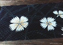 Load image into Gallery viewer, Japanese Handmade Kimono style Scrunchies, Kuro Nadeshiko, Black Dianthus ⦿scjf0068