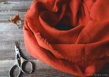 Load image into Gallery viewer, Japanese Cotton Double Gauze Infinity Scarf, Persimmon ⦿sinf0005