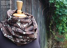 Load image into Gallery viewer, Japanese Handmade Infinity Scarf, Linen x Cotton, Nordic Floral ⦿sinf0036
