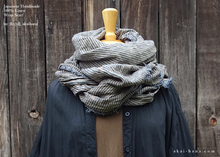 Load image into Gallery viewer, Japanese Linen Wrap, Stripe Uguisu-Warbler ⦿swtw0017