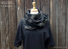 Load image into Gallery viewer, Japanese Linen Wrap, Marbling Dyed Gray ⦿swtw0020