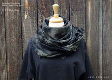 Load image into Gallery viewer, Japanese Linen Wrap, Marbling Dyed Gray ⦿swtw0020