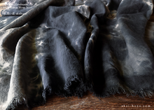 Load image into Gallery viewer, Japanese Linen Wrap, Marbling Dyed Gray ⦿swtw0020