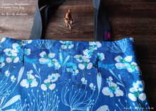 Load image into Gallery viewer, Handmade Tote, Blue Floral tbml0013