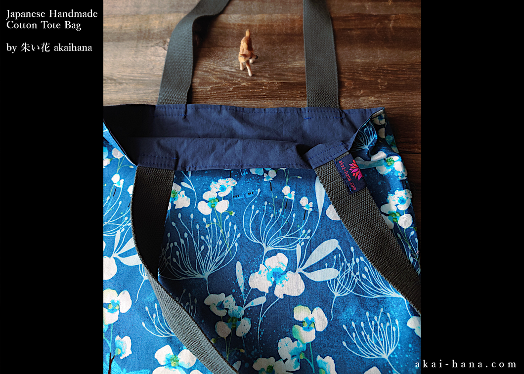 Handmade Tote, Blue Floral tbml0013