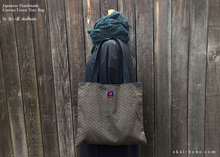 Load image into Gallery viewer, Sayagata, Japanese Handmade Cotton Square Tote Bag, tbml0034