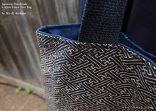 Load image into Gallery viewer, Sayagata, Japanese Handmade Cotton Square Tote Bag, tbml0034