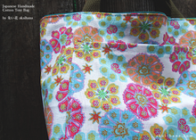 Load image into Gallery viewer, Reversible Japanese Handcrafted Small Tote, Candy Flower ⦿tbsm0002