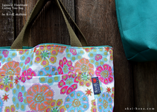 Load image into Gallery viewer, Reversible Japanese Handcrafted Small Tote, Candy Flower ⦿tbsm0002