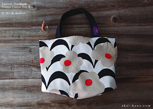 Load image into Gallery viewer, Japanese Cotton Linen Canvas Small Tote, Apricot, Ecru x Black ⦿tbsm0004