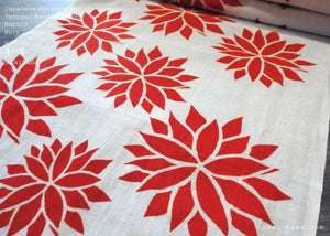 Japanese Hand Dyed Tenugui Handkerchief, Dahlia, tnha0001